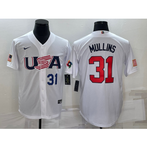 MLB Orioles Cedric Mullins White 2023 World Baseball Classic Men Jersey