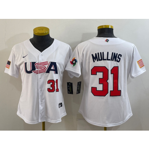 MLB Orioles Cedric Mullins White 2023 World Baseball Classic Youth Jersey