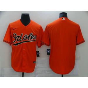 MLB Orioles Orange Blank Cool Base Men Jersey