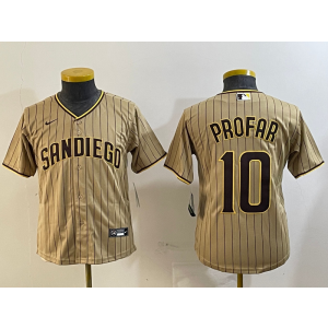 MLB Padres 10 Jurickson Profar Brown Nike Cool Base Women Jersey