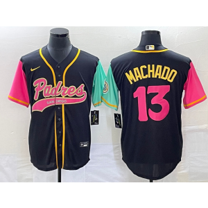 MLB Padres 13 Manny Machado Black Baseball City Connect Nike Cool Base Men Jersey