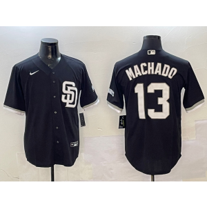 MLB Padres 13 Manny Machado Black Nike Cool Base Men Jersey