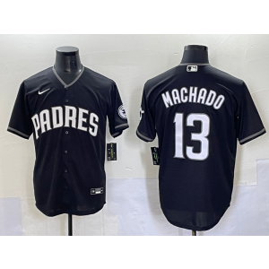 MLB Padres 13 Manny Machado Black Nike Cool Base Men Jersey