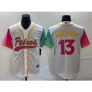 MLB Padres 13 Manny Machado White Baseball City Connect Nike Cool Base Men Jersey
