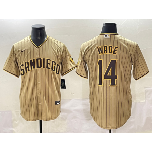MLB Padres 14 Wade Brown Nike Cool Base Men Jersey
