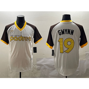 MLB Padres 19 Tony Gwynn Brown Nike Cool Base Men Jersey