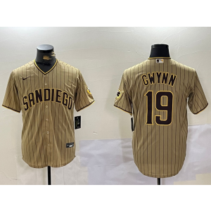 MLB Padres 19 Tony Gwynn Brown Nike Cool Base Men Jersey