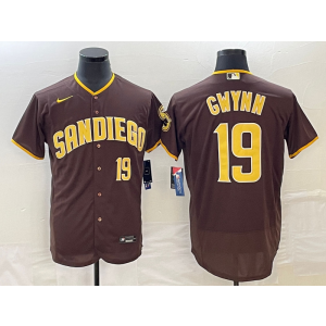 MLB Padres 19 Tony Gwynn Brown Nike Flexbase Men Jersey
