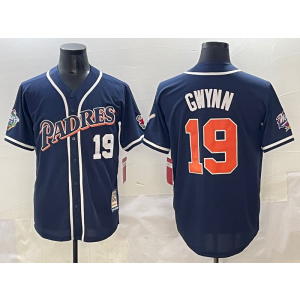MLB Padres 19 Tony Gwynn Navy Nike Cool Base Men Jersey