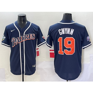 MLB Padres 19 Tony Gwynn Navy Nike Cool Base Men Jersey