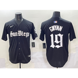 MLB Padres 19 Tony Gwynn New Black Nike Cool Base Men Jersey