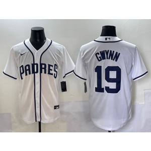 MLB Padres 19 Tony Gwynn White Nike Cool Base Men Jersey