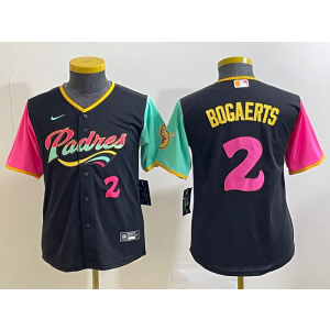 MLB Padres 2 Bogaerts Black Baseball City Connect Nike Cool Base Women Jersey