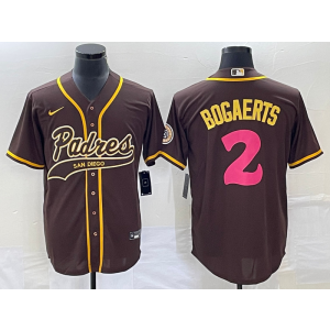 MLB Padres 2 Bogaerts Brown Baseball Nike Cool Base Men Jersey