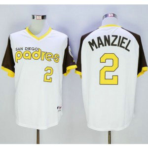 MLB Padres 2 Johnny Manziel White 1978 Turn Back The Clock Men Jersey