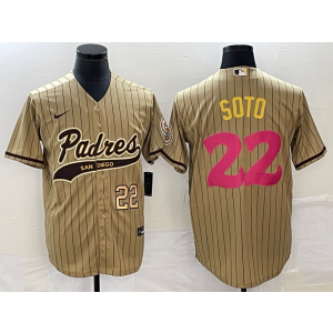 MLB Padres 22 Juan Soto Brown Baseball Nike Cool Base Men Jersey