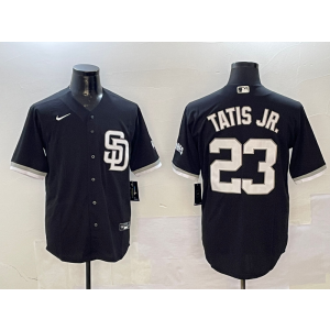 MLB Padres 23 Fernando Tatis Black Nike Cool Base Men Jersey