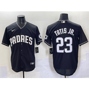 MLB Padres 23 Fernando Tatis Black Nike Cool Base Men Jersey