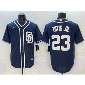 MLB Padres 23 Fernando Tatis Blue Nike Cool Base Men Jersey