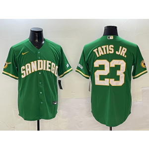 MLB Padres 23 Fernando Tatis Green Nike Cool Base Men Jersey