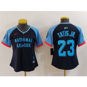MLB Padres 23 Fernando Tatis Jr. Black 2024 All-Star Nike Cool Base Women Jersey