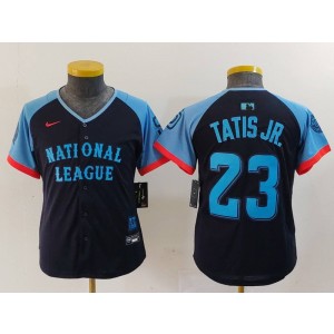 MLB Padres 23 Fernando Tatis Jr. Black 2024 All-Star Nike Cool Base Youth Jersey