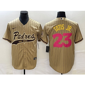 MLB Padres 23 Fernando Tatis Jr. Brown Baseball Nike Cool Base Men Jersey
