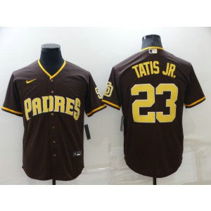 MLB Padres 23 Fernando Tatis Jr. Brown Nike Cool Base Men Jersey