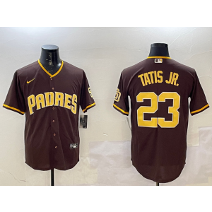 MLB Padres 23 Fernando Tatis Jr. Brown Nike Cool Base Men Jersey