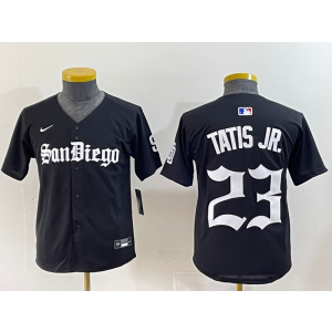 MLB Padres 23 Fernando Tatis Jr. New Black Nike Cool Base Youth Jersey