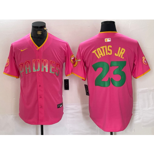 MLB Padres 23 Fernando Tatis Jr. Pink Nike Cool Base Men Jersey