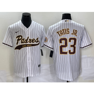 MLB Padres 23 Fernando Tatis Jr. White Baseball Nike Cool Base Men Jersey