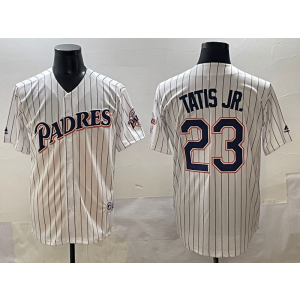MLB Padres 23 Fernando Tatis Jr. White Nike Cool Base Men Jersey 1
