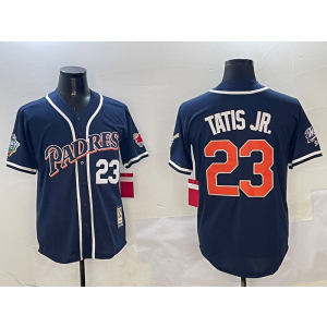 MLB Padres 23 Fernando Tatis Jr Navy Nike Cool Base Men Jersey