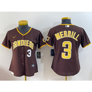 MLB Padres 3 Merril Brown Nike Cool Base Youth Jersey