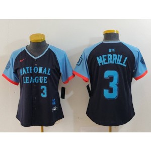 MLB Padres 3 Merrill Black 2024 All-Star Nike Cool Base Women Jersey