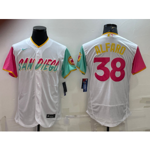 MLB Padres 38 Jorge Alfaro White 2021 City Connect Flexbase Men Jersey