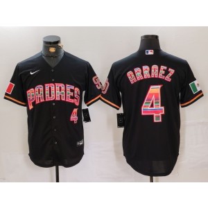 MLB Padres 4 Arraez Black Mexico Nike Cool Base Men Jersey