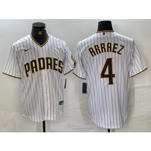 MLB Padres 4 Arraez White Nike Cool Base Men Jersey