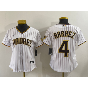MLB Padres 4 Arraez White Nike Cool Base Youth Jersey
