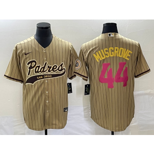 MLB Padres 44 Musgrove Brown Baseball Nike Cool Base Men Jersey