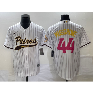 MLB Padres 44 Musgrove White Baseball Nike Cool Base Men Jersey