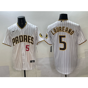MLB Padres 5 Laureano White Nike Cool Base Men Jersey