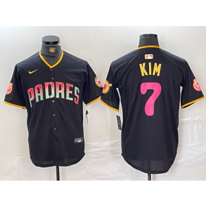 MLB Padres 7 Kim Black Nike Cool Base Men Jersey