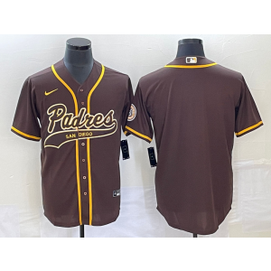 MLB Padres Blank Brown Baseball Logo Nike Cool Base Men JerseyMLB Padres Blank Brown Baseball Logo Nike Cool Base Men Jersey