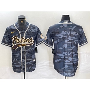 MLB Padres Blank Camo Nike Cool Base Men Jersey