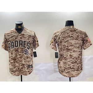 MLB Padres Blank Camo Nike Cool Base Men Jersey