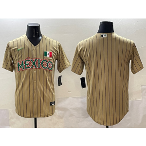 MLB Padres Blank Cool Base Brown Mexico Nike Cool Base Men Jersey