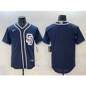 MLB Padres Blank Navy Nike Cool Base Men Jersey