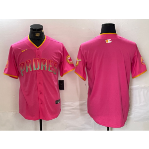 MLB Padres Blank Pink Nike Cool Base Men Jersey